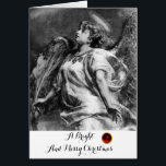 ANGE ROMANTIQUE AVEC PEUR NOIR BLANC Noël<br><div class="desc">Design élégant,  artistique et classique élaboré à partir de la peinture du 18ème siècle.</div>