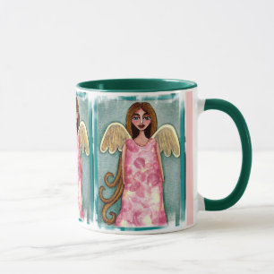 Ange rose d'hortensia - tasse florale de beauté