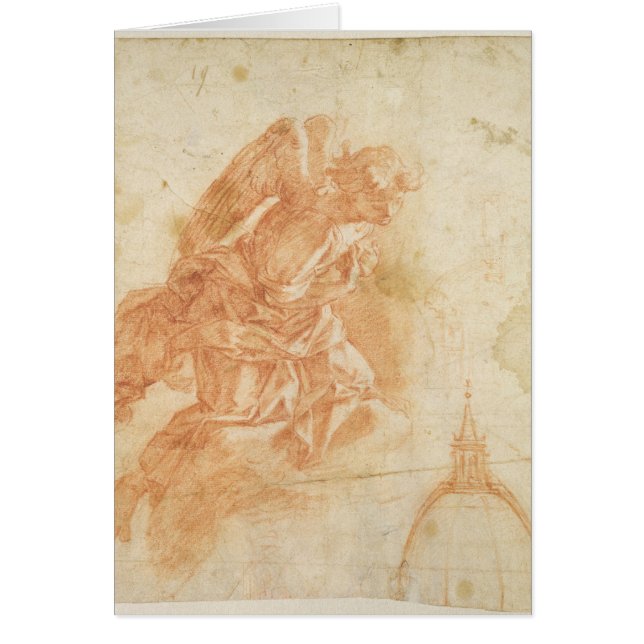 Ange suspendu et croquis architectural, c.1600 (Devant)