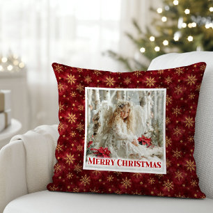 Ange victorien Frosty rouge et or Coussins cadeau
