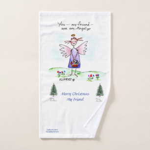 Ange violet de Noël Dessin "You My Friend"   