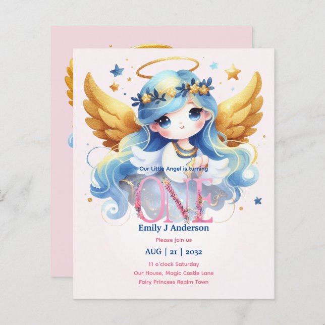 Angel 1er anniversaire Fairy Tale Magie Anniversai (Devant / Derrière)