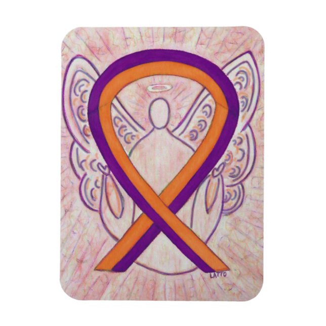  Angel Art Magnets de sensibilisation à l'orange e (Vertical)