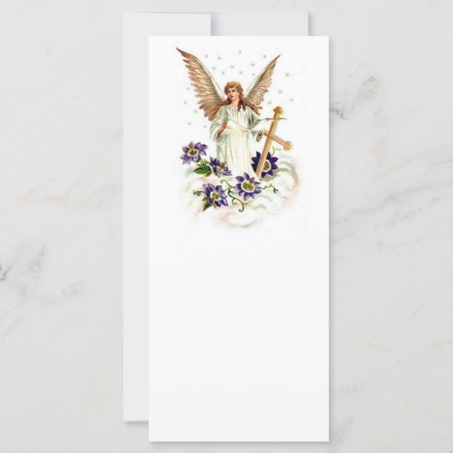 Angel Avec Croix Et Fleurs Clematis (Devant)