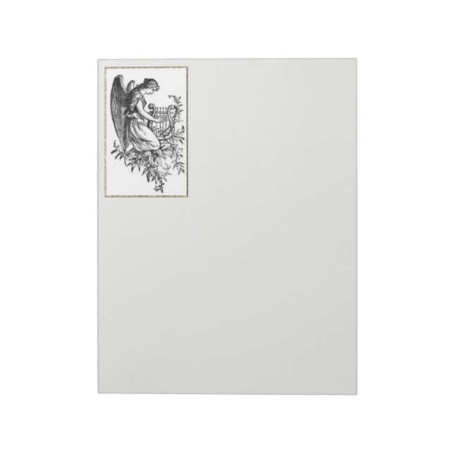 Angel Avec Harpe Et Bloc-Notes Flora (Tourné)