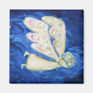 Angel blanc et Magnets de bébé dormant