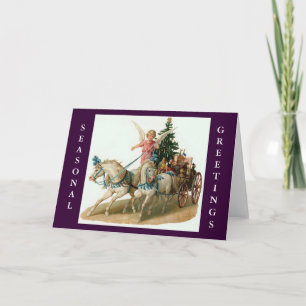 ANGEL CHARIOT RIDE CHRISTMAS CARTE