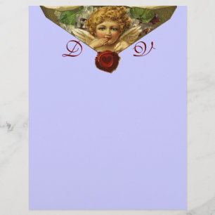 ANGEL COEUR CIRE SCEAU Monogramme Bleu