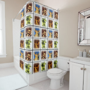 Angel collage imprimé Douche rideau