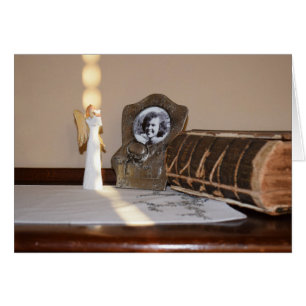 Angel dans la carte de voeux légère