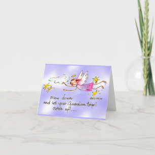 Angel Dans Les Étoiles Purple & Or Dit Lentement D