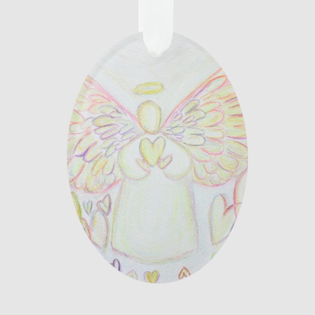 Angel des Coeurs Art Cadeau de vacances Ornament (devant)