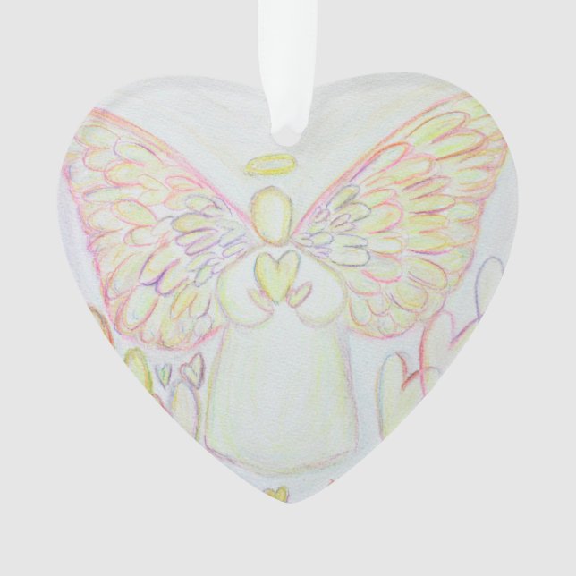 Angel des Coeurs Art Cadeau de vacances Ornament (devant)