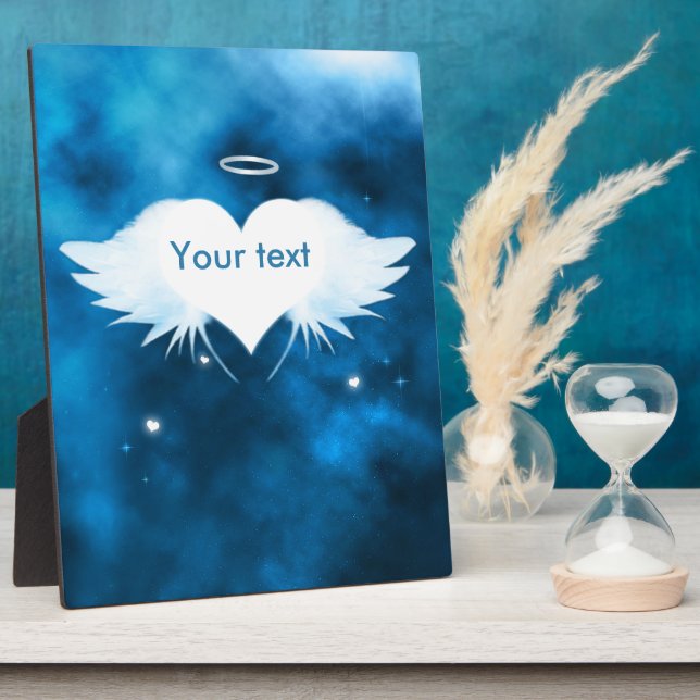 Angel du coeur Afficher Plaque 8x10 avec facilité (Côté)