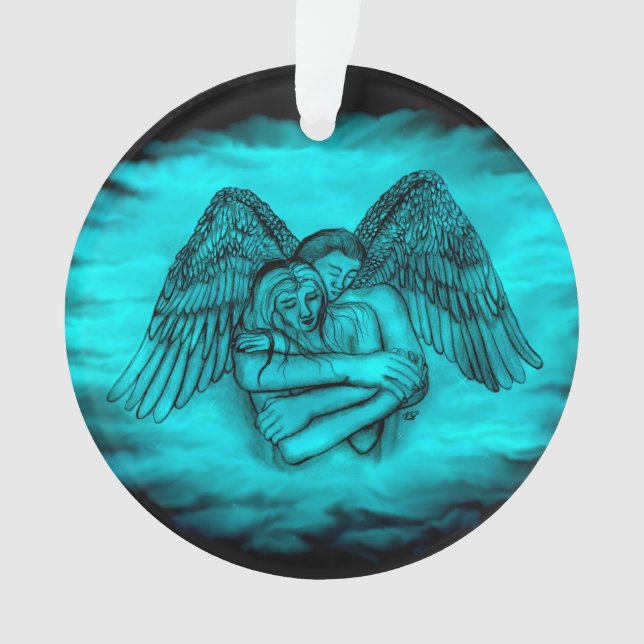 Angel Eros en amour, design noir et vert (devant)