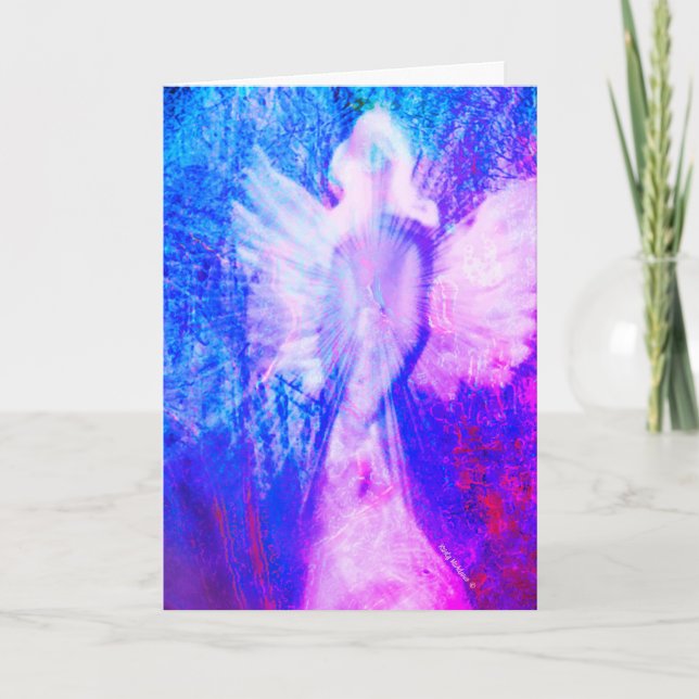Angel Ethereal Pink de votre carte de voeux (Devant)