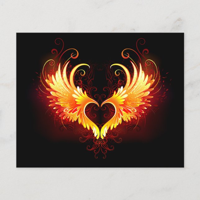 Angel Fire Heart with Wings (Devant)