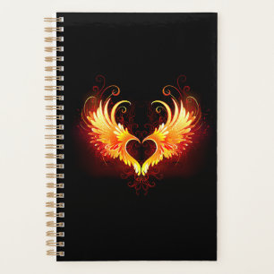 Angel Fire Heart with Wings