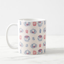 Angel Food Cake Toile Café Mug
