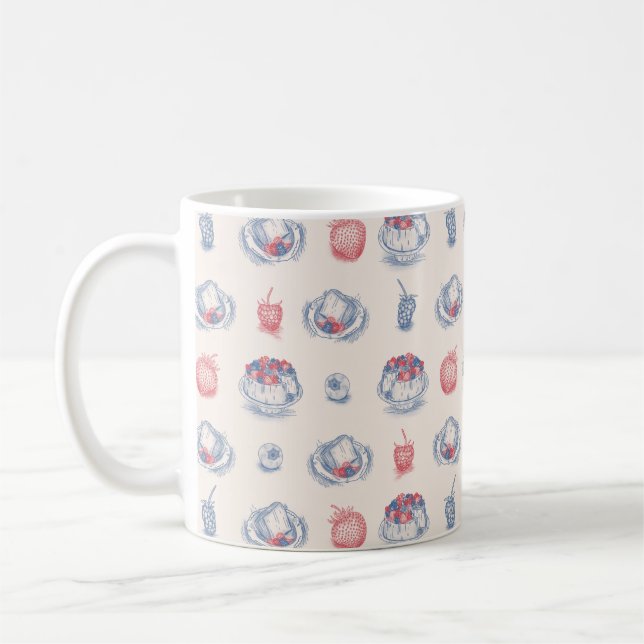 Angel Food Cake Toile Café Mug (Gauche)
