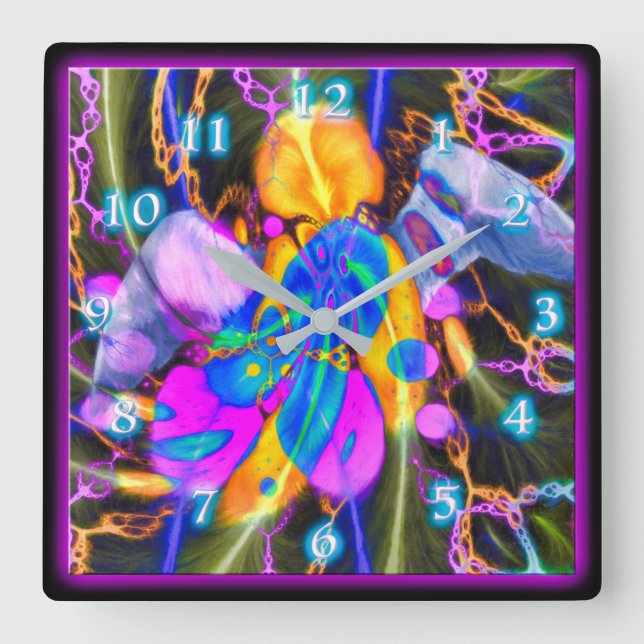 ANGEL HEART CARRÉ WALL HORLOGE (Recto)