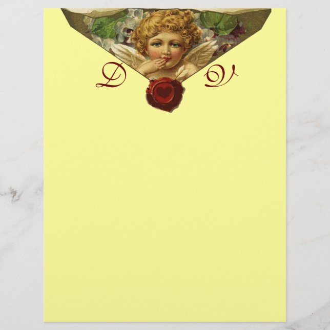 ANGEL HEART WAX SEAL Monogramme Jaune (Devant)