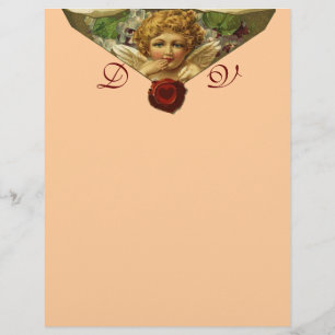 ANGEL HEART WAX SEAL Monogramme rose