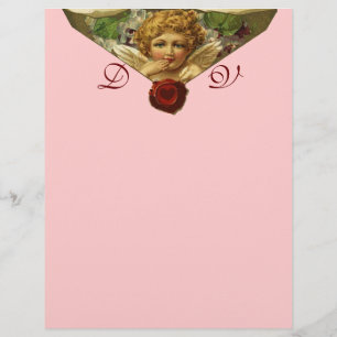 ANGEL HEART WAX SEAL Monogramme rose