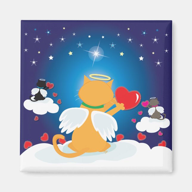 Angel Kitties - Avec l'amour du ciel Magnet (Devant)
