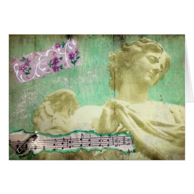 Angel Média mixte Collage Lumière Arrière - plan v (Devant horizontal)