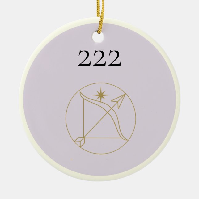 Angel Numéro 222 Ornement en céramique (Devant)