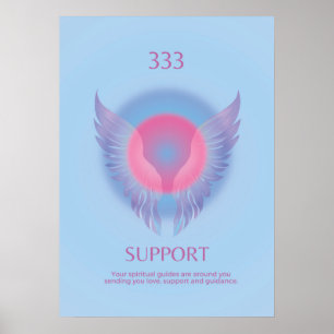 Angel Numéro Aura Poster 333 Support