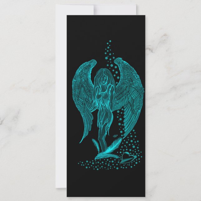Angel perdu en amour, noir et vert Design (Devant)