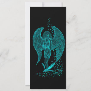 Angel perdu en amour, noir et vert Design
