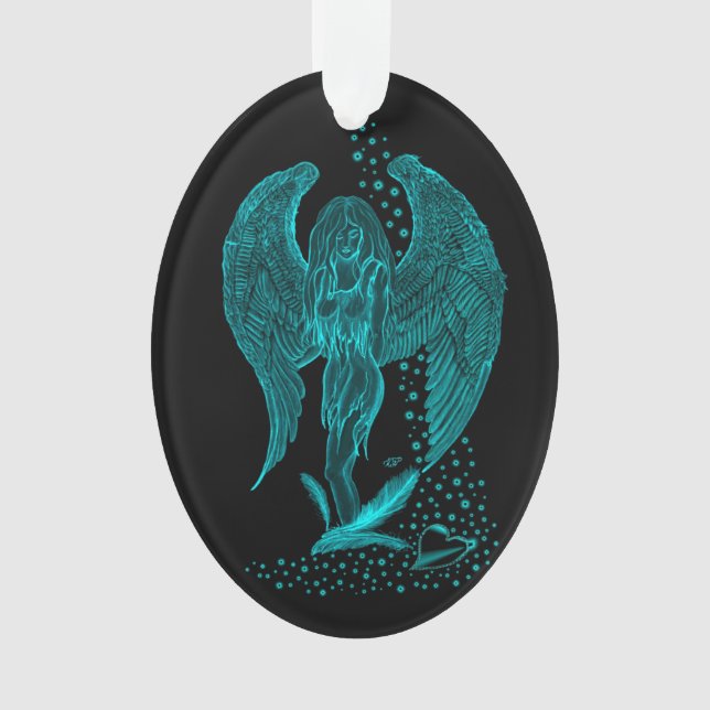 Angel perdu en amour, noir et vert Design (devant)