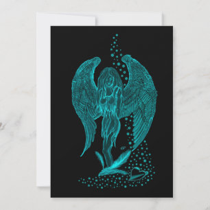 Angel perdu en amour, noir et vert Design