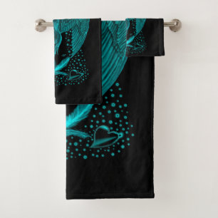 Angel perdu en amour, noir et vert Design