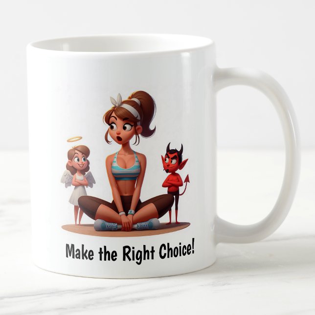 Angel personnalisable vs Devil Fitness Mug (Créateur téléchargé)
