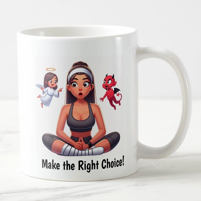 Angel personnalisable vs Devil Fitness Mug (Créateur téléchargé)