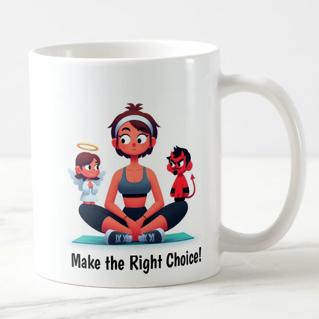 Angel personnalisable vs Devil Fitness Mug (Créateur téléchargé)