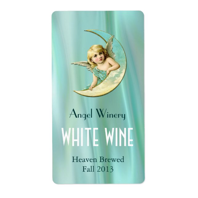Angel sur la Lune Accueil Vins Fabriqués Étiquette (Devant)