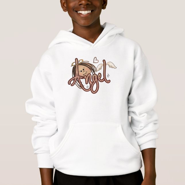 "Angel" tirer sur le sweat - shirt à capuche (Devant)
