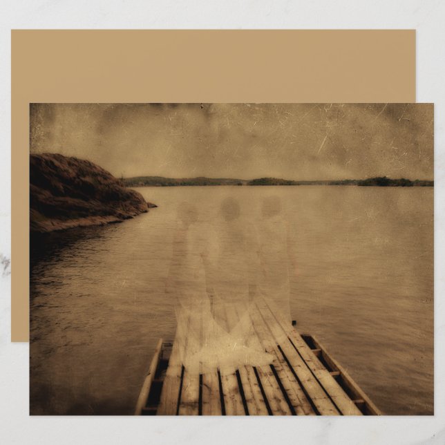 Angel Vintage Antique Brown Sepia Texture (Devant / Derrière)