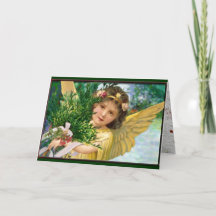 Angel vintage Dans La Carte De Vacances De Noël Ne