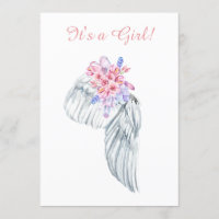 ~ Angel Wing Feathals Crystals Shower Invitation