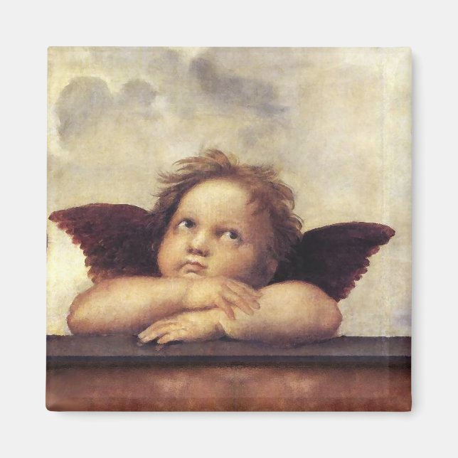 ANGEL / Winged Cherub Raffaello Sanzio Magnet (Devant)