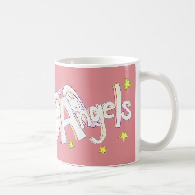 Angel Wings Word Art Custom Coffee Cup Mug (Droite)