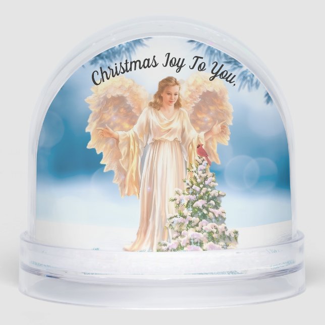 Angel With Tree Snow Globe (Avant)