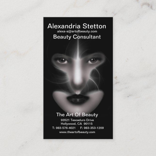 Angel Yeux Fractal Art Carte de visite vertical (Devant)