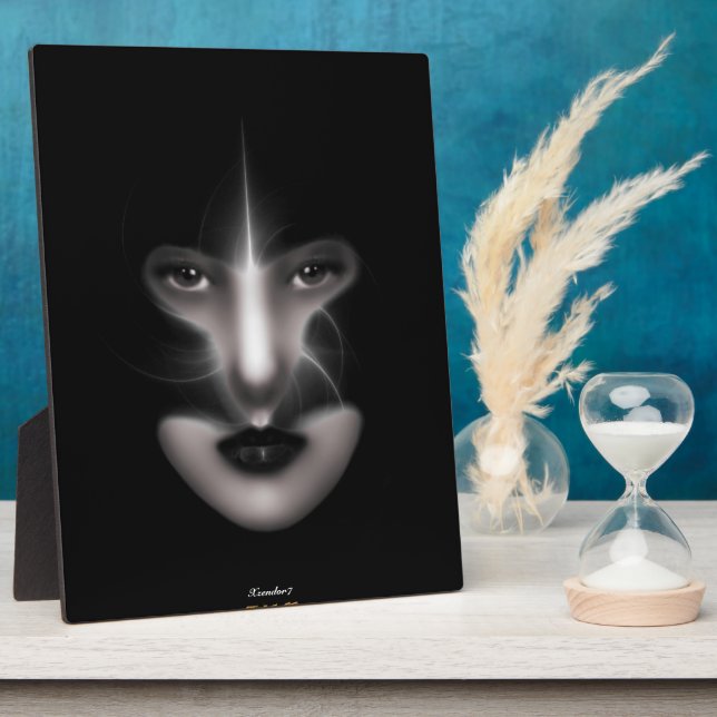 Angel Yeux Fractal Art Plaque photo (Côté)